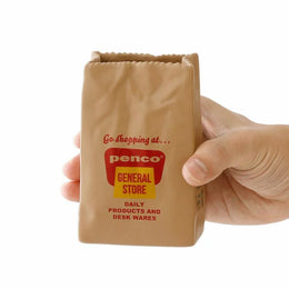 Penco Porcelain Brown Bag Pen Holder