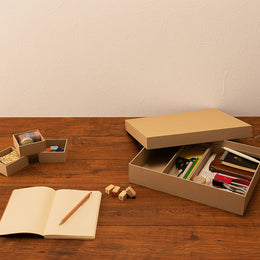 Organizing Bento Box made from Recycled Paper A4: Light Gray