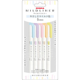 Zebra Mildliner Double Sided Highlighter - Soft Mild (Yasashisa) Color Set