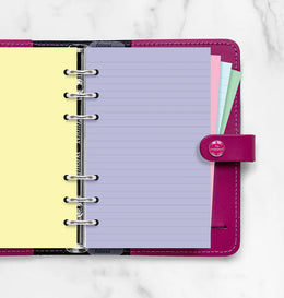 Filofax Personal Assorted Colored Notepaper, Plain And Ruled Value Pack Refill