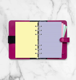 Filofax Personal Assorted Colored Notepaper, Plain And Ruled Value Pack Refill