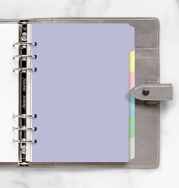 Filofax A5 Blank Index Pastel