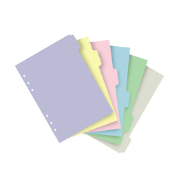 Filofax A5 Blank Index Pastel