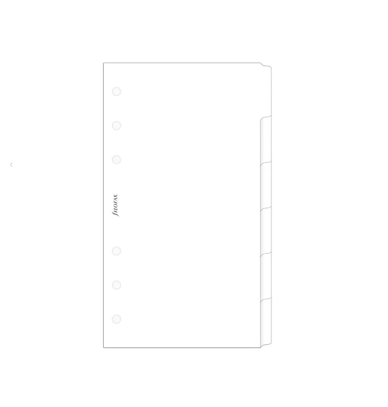 Filofax Personal White Dividers