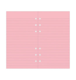Filofax Personal Pink Ruled Notepaper Refill