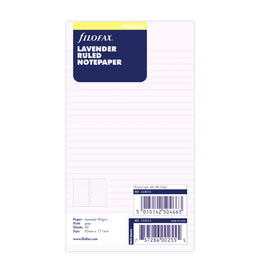 Filofax Lavender Ruled Notepaper Refill - Personal