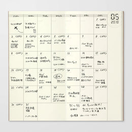 TRAVELER'S Notebook Standard Size Refill - 017 Monthly Planner Diary