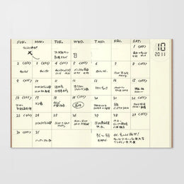TRAVELER'S Notebook Passport Size Refill - 006 Diary Monthly