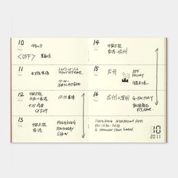 TRAVELER'S Notebook Passport Size Refill - 007 Diary Weekly