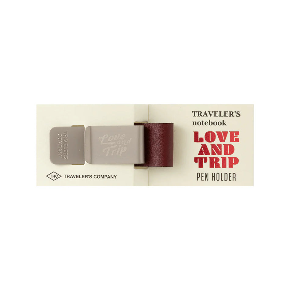 TRAVELER'S notebook Pen Holder LOVE AND TRIP Red