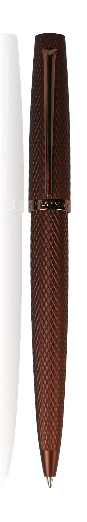 Diplomat Viper Ballpoint - Brown Guilloche