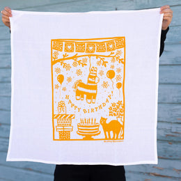 Kei & Molly Flour Sack Dish Towel - Birthday