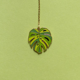 Monstera Enamel Bookmark