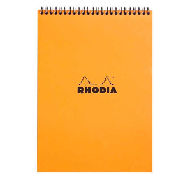 RHODIA Spiral Pad Grid 8.5x11 Orange