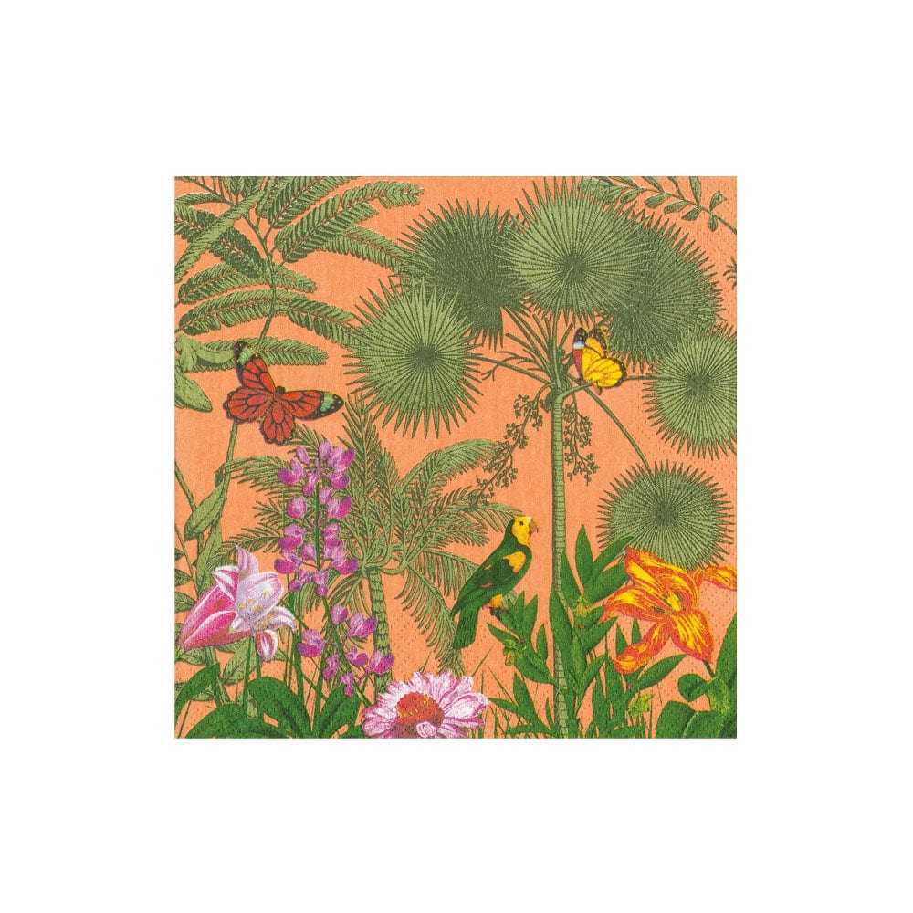 Caspari Paradise Garden Melon Cocktail Napkin