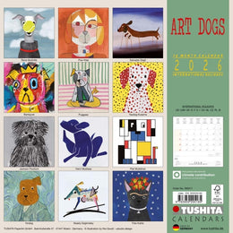 2026 16 Month Wall Calendar - Art Dogs