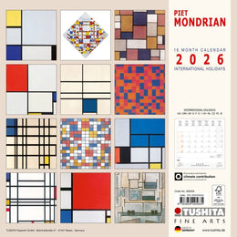 2026 16 Month Wall Calendar - Piet Mondrian