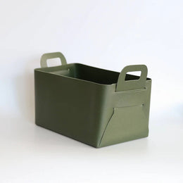 Zora Botanica Foldable Storage Basket - Forest Green