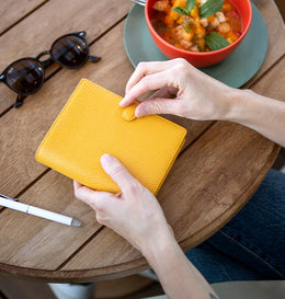 Filofax Finsbury Pocket Leather Organizer - Mustard