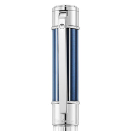 Waldmann Commander 23 (18K Gold Nib) - Sterling Silver with Blue Lacquer Cap