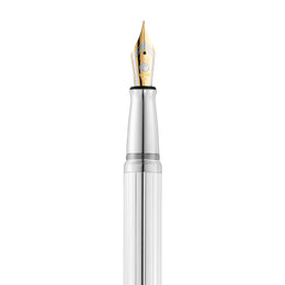 Waldmann Commander 23 (18K Gold Nib) - Sterling Silver with Blue Lacquer Cap