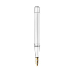 Waldmann Commander 23 (18K Gold Nib) - Sterling Silver with Blue Lacquer Cap
