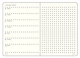 Leuchtturm1917 2027 A5 Weekly Planner & Notebook Dotted - Black