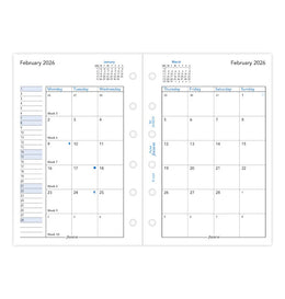 Filofax 2026 Pocket Month on Two Pages Refill