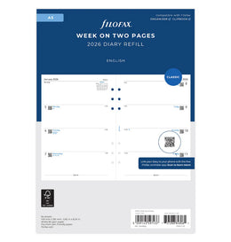 Filofax 2026 A5 Week on Two Pages Refill