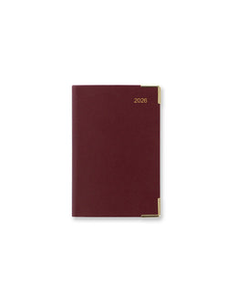 LETTS 2026 Classic Weekly Gold Corners 3x4 Burgundy