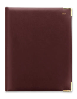 Letts 2026 Classic Weekly Gold Corners 8X10 Burgundy