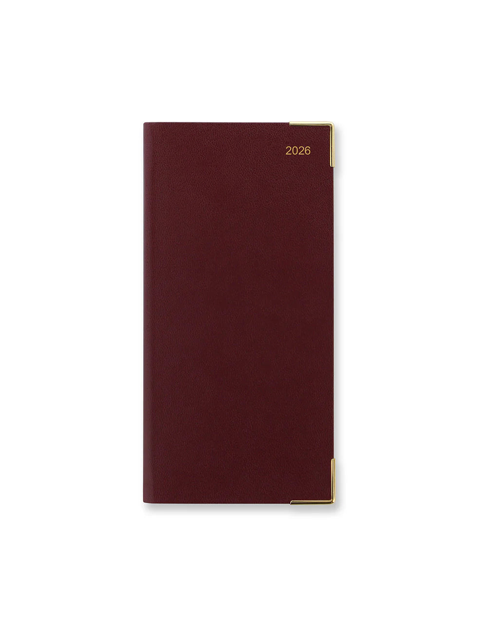 LETTS 2026 Classic Weekly Gold Corners 3x6 - Burgundy