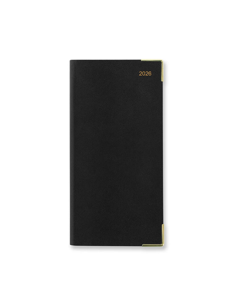 LETTS 2026 Classic Weekly Gold Corners 3x6 - Black