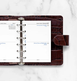 Filofax 2027 Pocket Two Days on One Page Refill