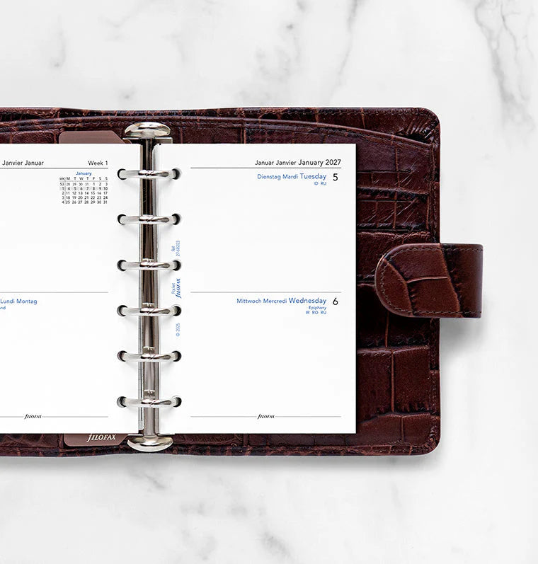 Filofax 2027 Pocket Two Days on One Page Refill