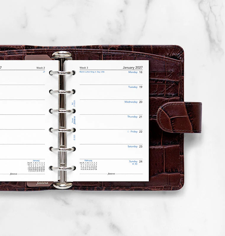 Filofax 2027 Pocket Week on One Page Refill