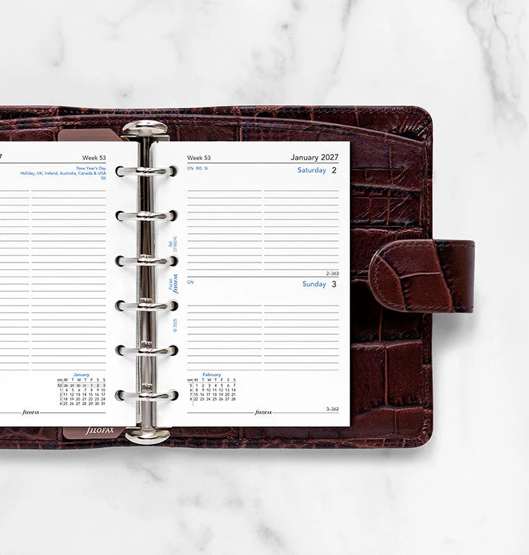Filofax 2027 Pocket One Day on a Page Refill