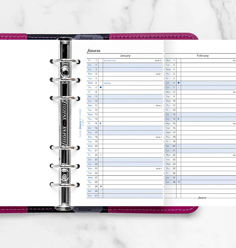 Filofax 2027 Personal Year Planner Refill