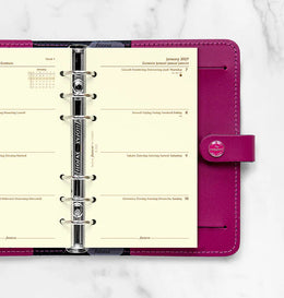 Filofax 2027 Personal Week On Two Pages Diary (Cream)