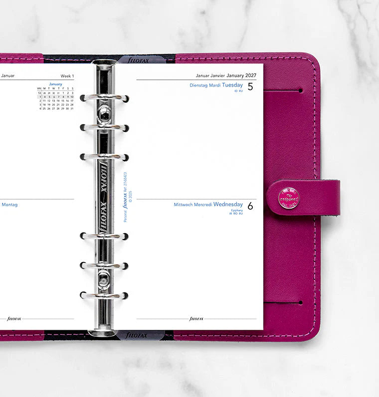 Filofax 2027 Personal Two Days On One Page