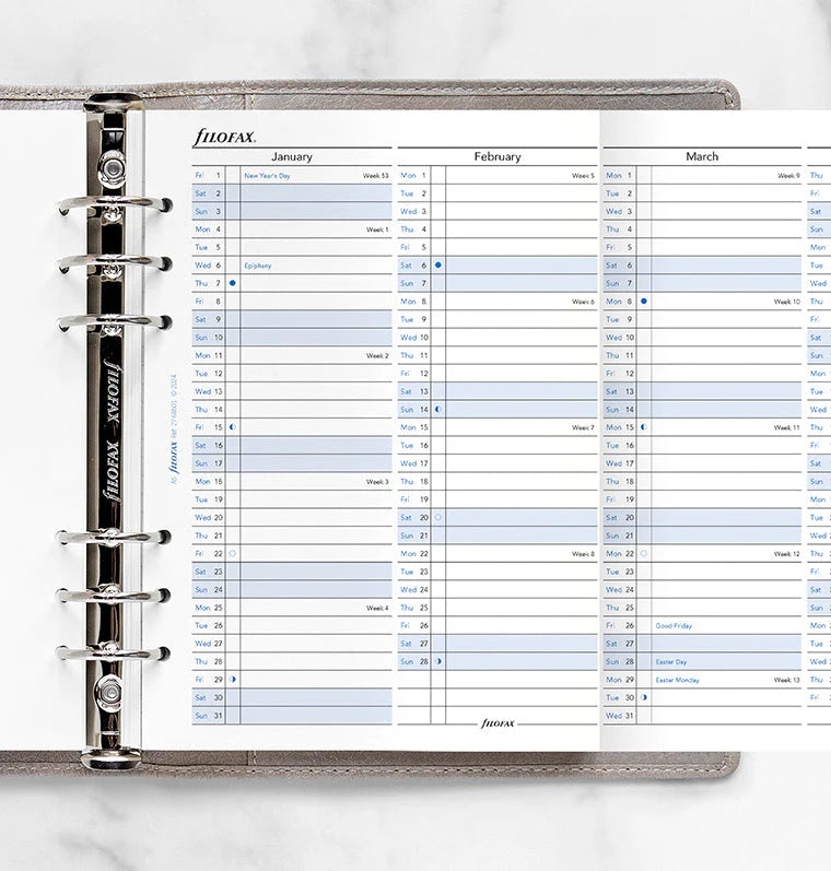 Filofax 2027 A5 Vertical Year Planner