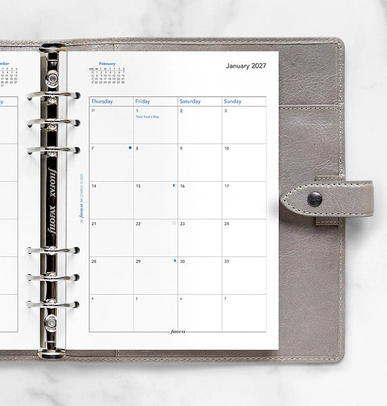 Filofax 2027 A5 Month on Two Pages
