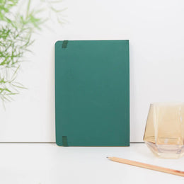 VENT for change A5 Notebook Recycled Leather - Ethos Emerald Green