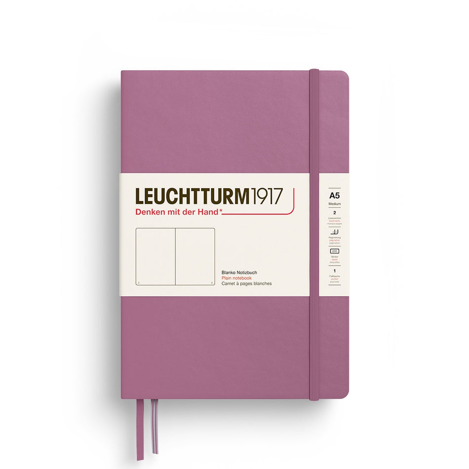 LEUCHTTURM1917 HC Notebook, Medium (A5), 251 p., Plain - Dusty Rose