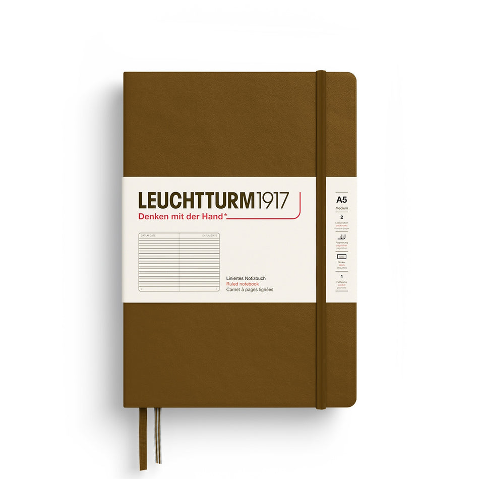 LEUCHTTURM1917 Notebook HC Medium (A5), 251 p, Ruled - Spice Brown