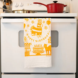 Kei & Molly Flour Sack Dish Towel - Birthday