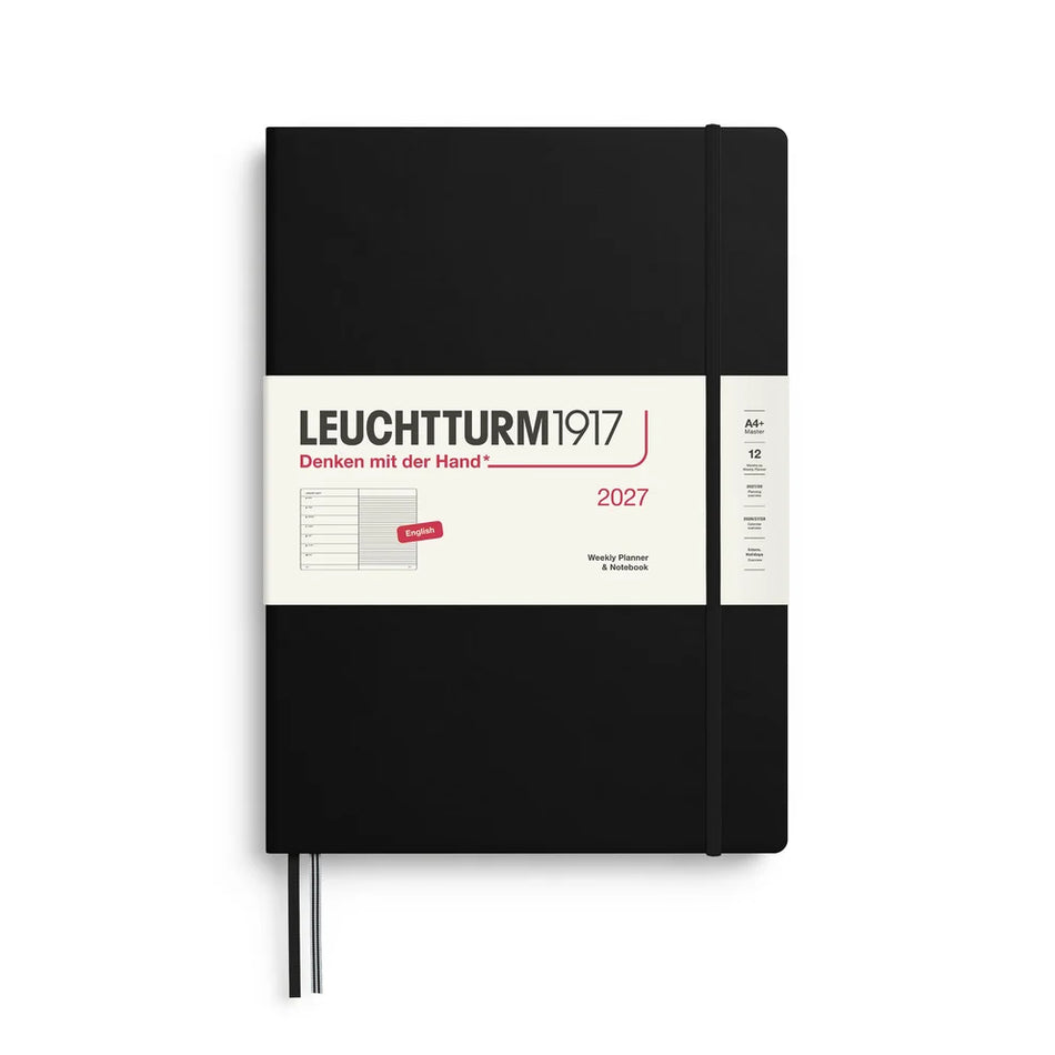 LEUCHTTURM1917 2027 A4+ Weekly Planner & Notebook - Black