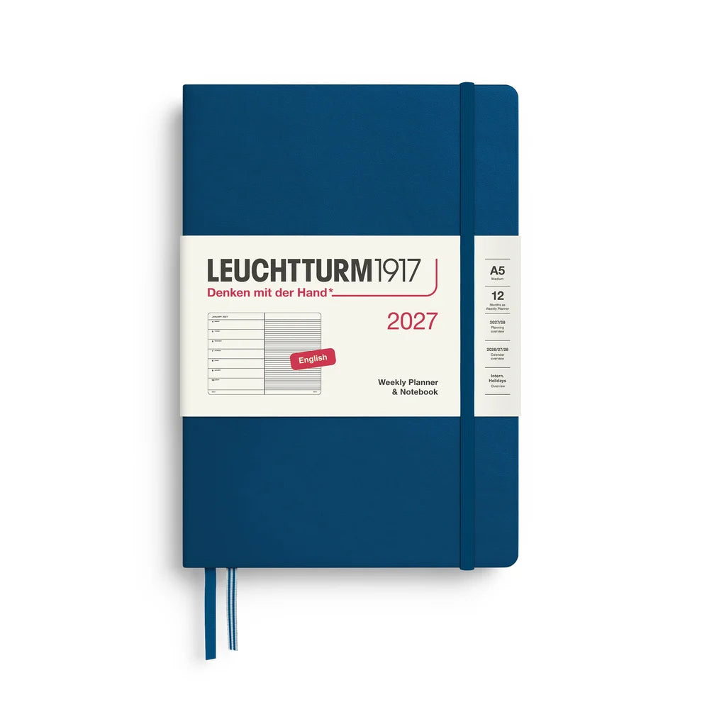 Leuchtturm1917 2027 A5 Weekly Planner & Notebook - Indigo