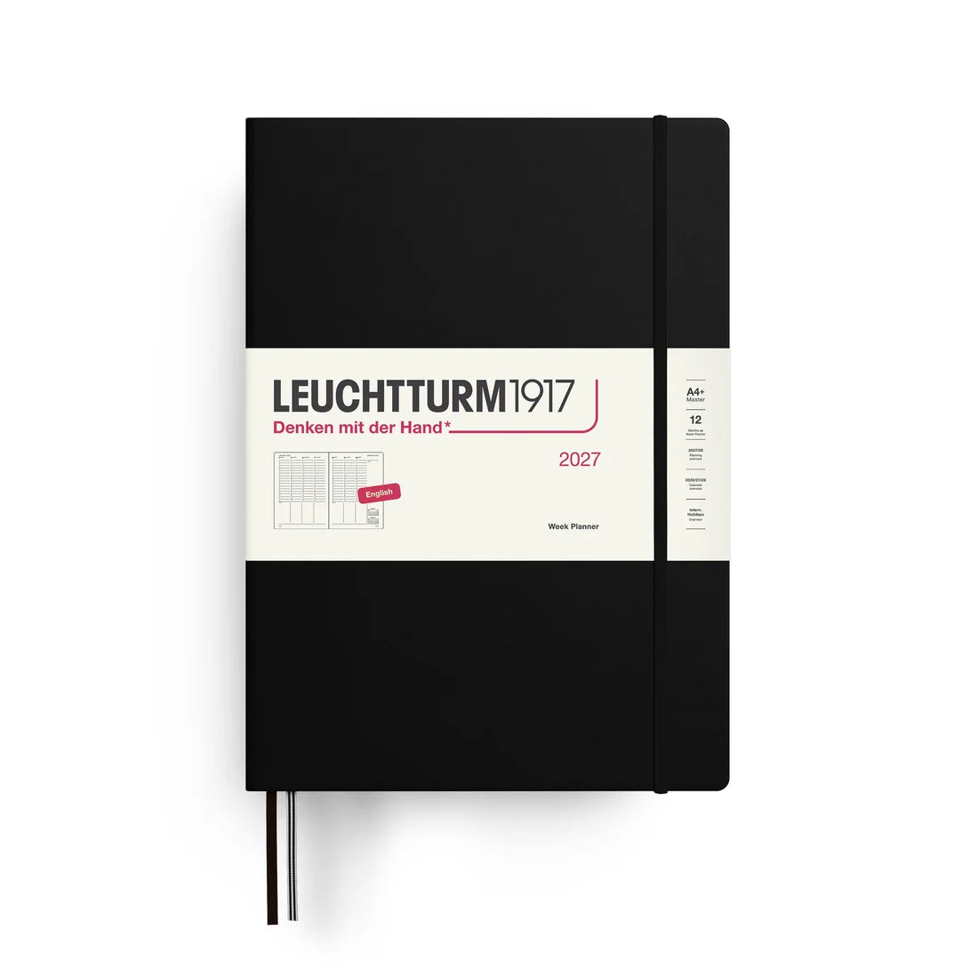 LEUCHTTURM1917 2027 A4+ Master Week Planner - Black