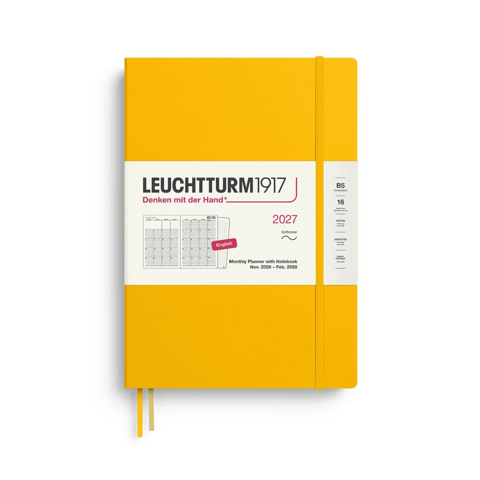 LEUCHTTURM1917 2027 B5 Softcover Monthly Planner w/ Notebook - Sunflower